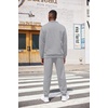 image:imageCOOFANDY Mens Tracksuit 2 Piece Quarter Zip Sweatsuit Workout Jogging SetLight Grey