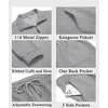 image:imageCOOFANDY Mens Tracksuit 2 Piece Quarter Zip Sweatsuit Workout Jogging SetLight Grey