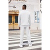 image:imageCOOFANDY Mens Tracksuit 2 Piece Quarter Zip Sweatsuit Workout Jogging SetWhite