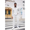 image:imageCOOFANDY Mens Tracksuit 2 Piece Quarter Zip Sweatsuit Workout Jogging SetWhite