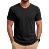 image:imageCOOFANDY Mens T Shirts Short Sleeve V Neck TShirt Casual Soft Basic TeeBlack