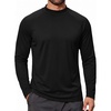 image:imageCOOFANDY Mens Thermal Fleece Shirt Mock Turtle Neck Base Layer Long Sleeve Athletic Warm Undershirt01 Black