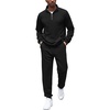 image:imageCOOFANDY Mens Tracksuit 2 Piece Quarter Zip Sweatsuit Workout Jogging SetBlack