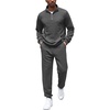 image:imageCOOFANDY Mens Tracksuit 2 Piece Quarter Zip Sweatsuit Workout Jogging SetDark Grey