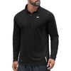 image:imageCOOFANDY Quarter Zip Pullover Athletic Running Shirts Quick Dry Lightweight Tennis GymBlack