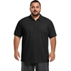 image:imageCOOFANDY Mens Big and Tall Polo Shirt Short Sleeve Cotton Pique Golf ShirtBlack