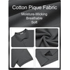 image:imageCOOFANDY Mens Big and Tall Polo Shirt Short Sleeve Cotton Pique Golf ShirtDark Grey