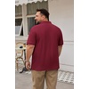 image:imageCOOFANDY Mens Big and Tall Polo Shirt Short Sleeve Cotton Pique Golf ShirtDark Red