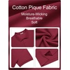 image:imageCOOFANDY Mens Big and Tall Polo Shirt Short Sleeve Cotton Pique Golf ShirtDark Red