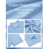 image:imageCOOFANDY Mens Big and Tall Polo Shirt Short Sleeve Cotton Pique Golf ShirtLight Blue