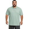 image:imageCOOFANDY Mens Big and Tall Polo Shirt Short Sleeve Cotton Pique Golf ShirtLight Green