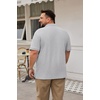 image:imageCOOFANDY Mens Big and Tall Polo Shirt Short Sleeve Cotton Pique Golf ShirtLight Grey
