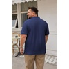 image:imageCOOFANDY Mens Big and Tall Polo Shirt Short Sleeve Cotton Pique Golf ShirtNavy Blue