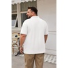 image:imageCOOFANDY Mens Big and Tall Polo Shirt Short Sleeve Cotton Pique Golf ShirtWhite