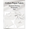 image:imageCOOFANDY Mens Big and Tall Polo Shirt Short Sleeve Cotton Pique Golf ShirtWhite