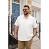 image:imageCOOFANDY Mens Big and Tall Polo Shirt Short Sleeve Cotton Pique Golf ShirtWhite