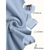 image:imageCOOFANDY Mens Fleece Quarter Zip Pullover Long Sleeve Mock Neck SweatshirtA  Light Blue