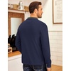 image:imageCOOFANDY Mens Fleece Quarter Zip Pullover Long Sleeve Mock Neck SweatshirtB  Navy Blue