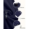 image:imageCOOFANDY Mens Fleece Quarter Zip Pullover Long Sleeve Mock Neck SweatshirtB  Navy Blue