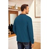 image:imageCOOFANDY Mens Fleece Quarter Zip Pullover Long Sleeve Mock Neck SweatshirtDark Blue