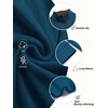 image:imageCOOFANDY Mens Fleece Quarter Zip Pullover Long Sleeve Mock Neck SweatshirtDark Blue