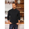image:imageCOOFANDY Mens Fleece Quarter Zip Pullover Long Sleeve Mock Neck SweatshirtSolid Black