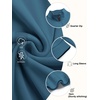image:imageCOOFANDY Mens Fleece Quarter Zip Pullover Long Sleeve Mock Neck SweatshirtSolid Blue Gray