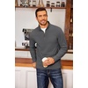 image:imageCOOFANDY Mens Fleece Quarter Zip Pullover Long Sleeve Mock Neck SweatshirtSolid Dark Grey