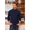 image:imageCOOFANDY Mens Fleece Quarter Zip Pullover Long Sleeve Mock Neck SweatshirtSolid Deep Blue