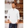 image:imageCOOFANDY Mens Fleece Quarter Zip Pullover Long Sleeve Mock Neck SweatshirtSolid White