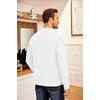 image:imageCOOFANDY Mens Fleece Quarter Zip Pullover Long Sleeve Mock Neck SweatshirtSolid White