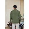 image:imageCOOFANDY Mens Knit Polo Shirt Long Sleeve Polo Sweaters Casual Golf ShirtsArmy Green