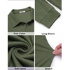image:imageCOOFANDY Mens Knit Polo Shirt Long Sleeve Polo Sweaters Casual Golf ShirtsArmy Green