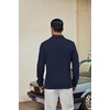 image:imageCOOFANDY Mens Knit Polo Shirt Long Sleeve Polo Sweaters Casual Golf ShirtsNavy Blue