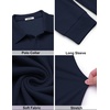 image:imageCOOFANDY Mens Knit Polo Shirt Long Sleeve Polo Sweaters Casual Golf ShirtsNavy Blue