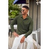 image:imageCOOFANDY Mens Long Sleeve Polo Shirt Golf Lightweight Breathable Moisture Wicking Shirt for Business Casual Work Outdoor1 Pack Army Green