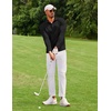 image:imageCOOFANDY Mens Long Sleeve Polo Shirt Golf Lightweight Breathable Moisture Wicking Shirt for Business Casual Work Outdoor1 Pack Black