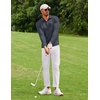 image:imageCOOFANDY Mens Long Sleeve Polo Shirt Golf Lightweight Breathable Moisture Wicking Shirt for Business Casual Work Outdoor1 Pack Dark Grey