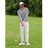 image:imageCOOFANDY Mens Long Sleeve Polo Shirt Golf Lightweight Breathable Moisture Wicking Shirt for Business Casual Work Outdoor1 Pack Light Grey