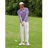 image:imageCOOFANDY Mens Long Sleeve Polo Shirt Golf Lightweight Breathable Moisture Wicking Shirt for Business Casual Work Outdoor1 Pack Lilac