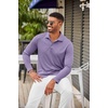 image:imageCOOFANDY Mens Long Sleeve Polo Shirt Golf Lightweight Breathable Moisture Wicking Shirt for Business Casual Work Outdoor1 Pack Lilac