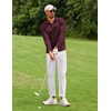 image:imageCOOFANDY Mens Long Sleeve Polo Shirt Golf Lightweight Breathable Moisture Wicking Shirt for Business Casual Work Outdoor1 Pack Maroon