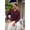 image:imageCOOFANDY Mens Long Sleeve Polo Shirt Golf Lightweight Breathable Moisture Wicking Shirt for Business Casual Work Outdoor1 Pack Maroon