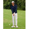 image:imageCOOFANDY Mens Long Sleeve Polo Shirt Golf Lightweight Breathable Moisture Wicking Shirt for Business Casual Work Outdoor1 Pack Navy Blue