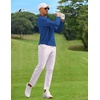 image:imageCOOFANDY Mens Long Sleeve Polo Shirt Golf Lightweight Breathable Moisture Wicking Shirt for Business Casual Work Outdoor1 Pack Sapphire Blue