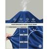 image:imageCOOFANDY Mens Long Sleeve Polo Shirt Golf Lightweight Breathable Moisture Wicking Shirt for Business Casual Work Outdoor1 Pack Sapphire Blue