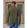 image:imageCOOFANDY Mens Long Sleeve Polo Shirts Casual Corduroy Polo TeeArmy Green
