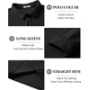 image:imageCOOFANDY Mens Long Sleeve Polo Shirts Casual Corduroy Polo TeeDark Grey