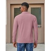 image:imageCOOFANDY Mens Long Sleeve Polo Shirts Casual Corduroy Polo TeeDusty Pink