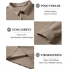image:imageCOOFANDY Mens Long Sleeve Polo Shirts Casual Corduroy Polo TeeKhaki